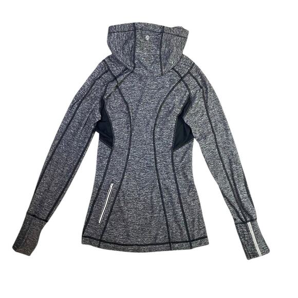 Lululemon Run: Back On Track Heathered Black Pullover - 4 - Picture 6 of 7